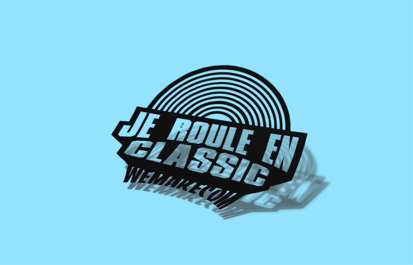 Sticker "Je roule en Classic" GTA edition wemakecom