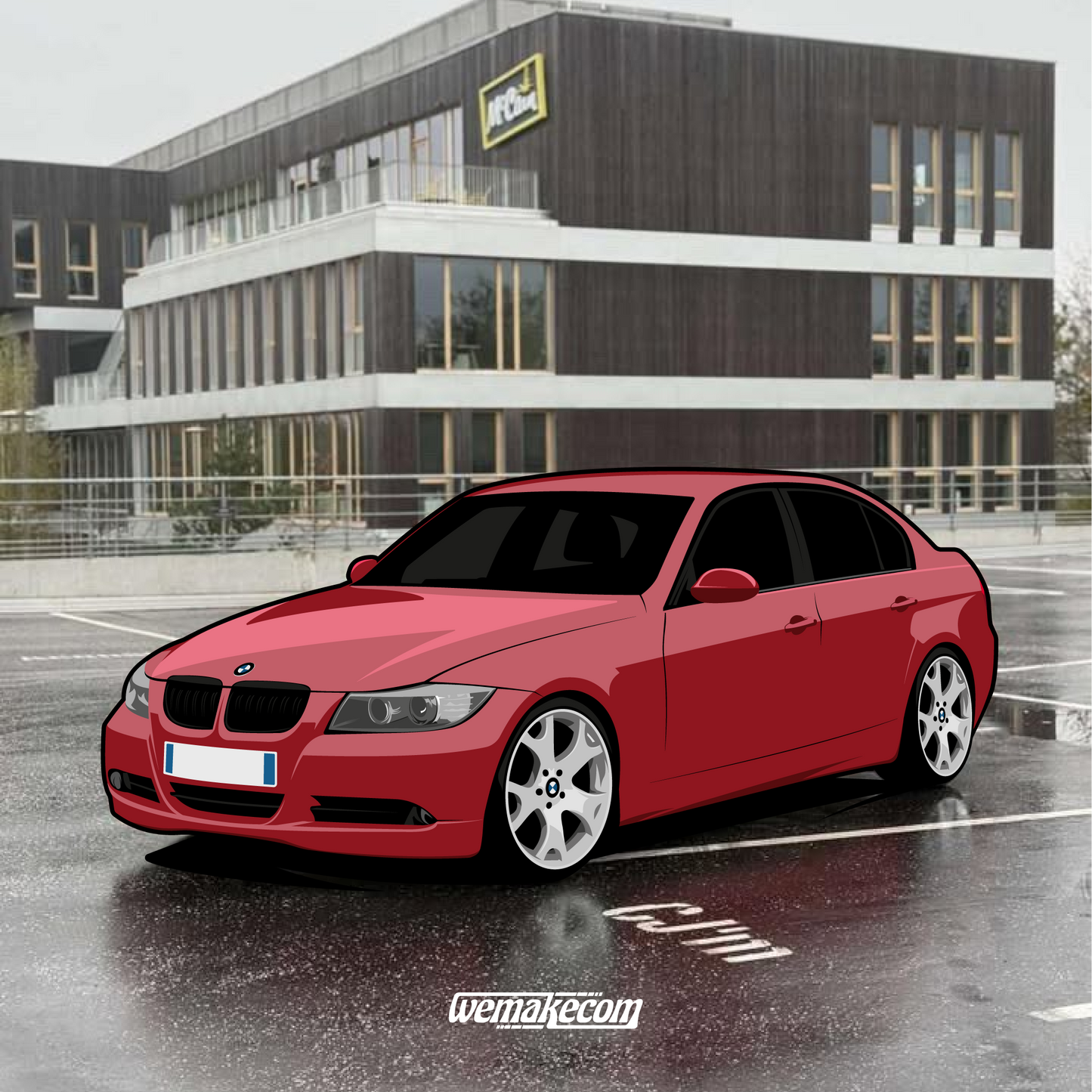 illustration dessin cartoon Bmw e90 wemakecom artworks