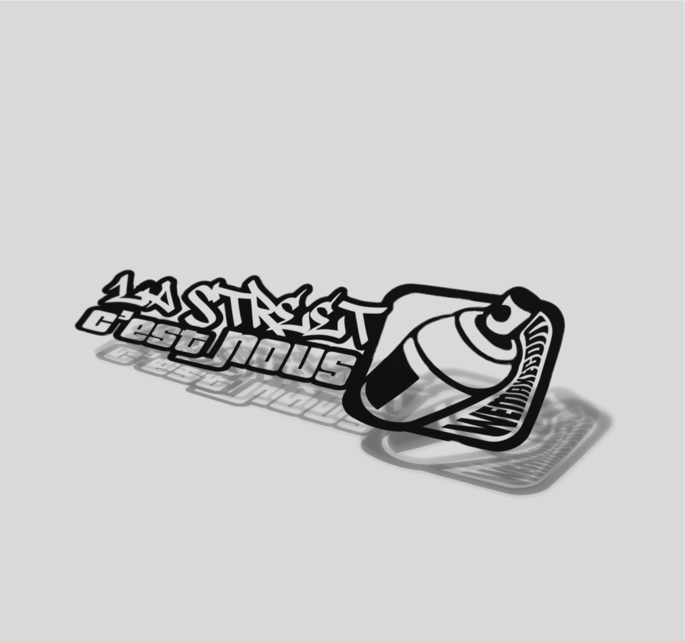 Sticker transfert voiture gta street tag JDM decal
