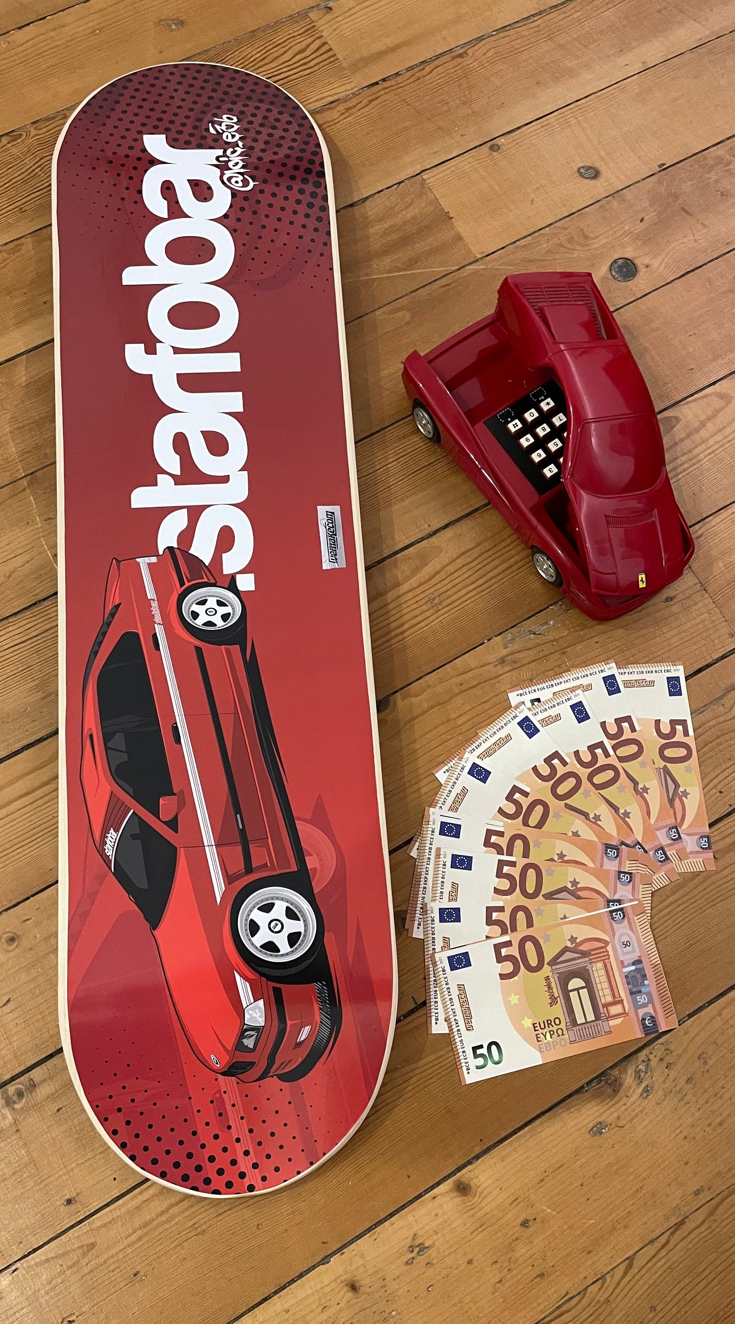 Planche de skate avec illustration personnalisée