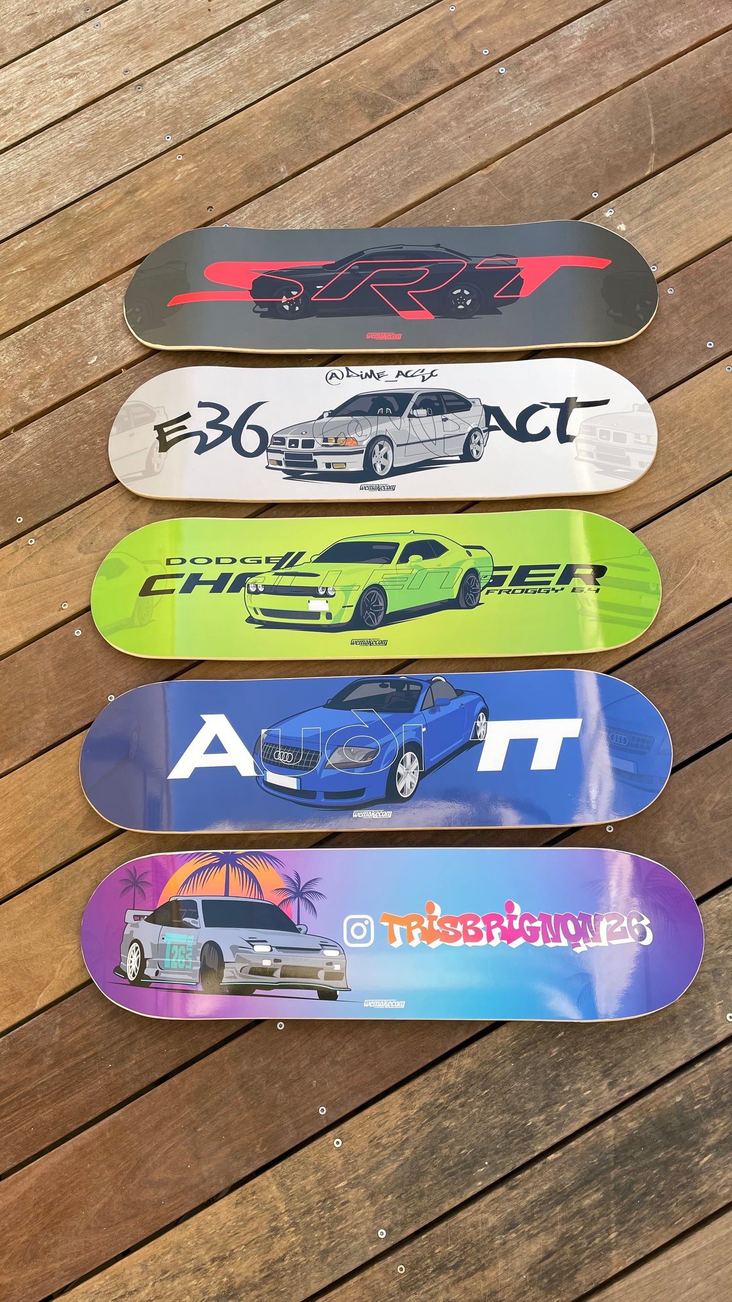 Planche de skate avec illustration personnalisée
